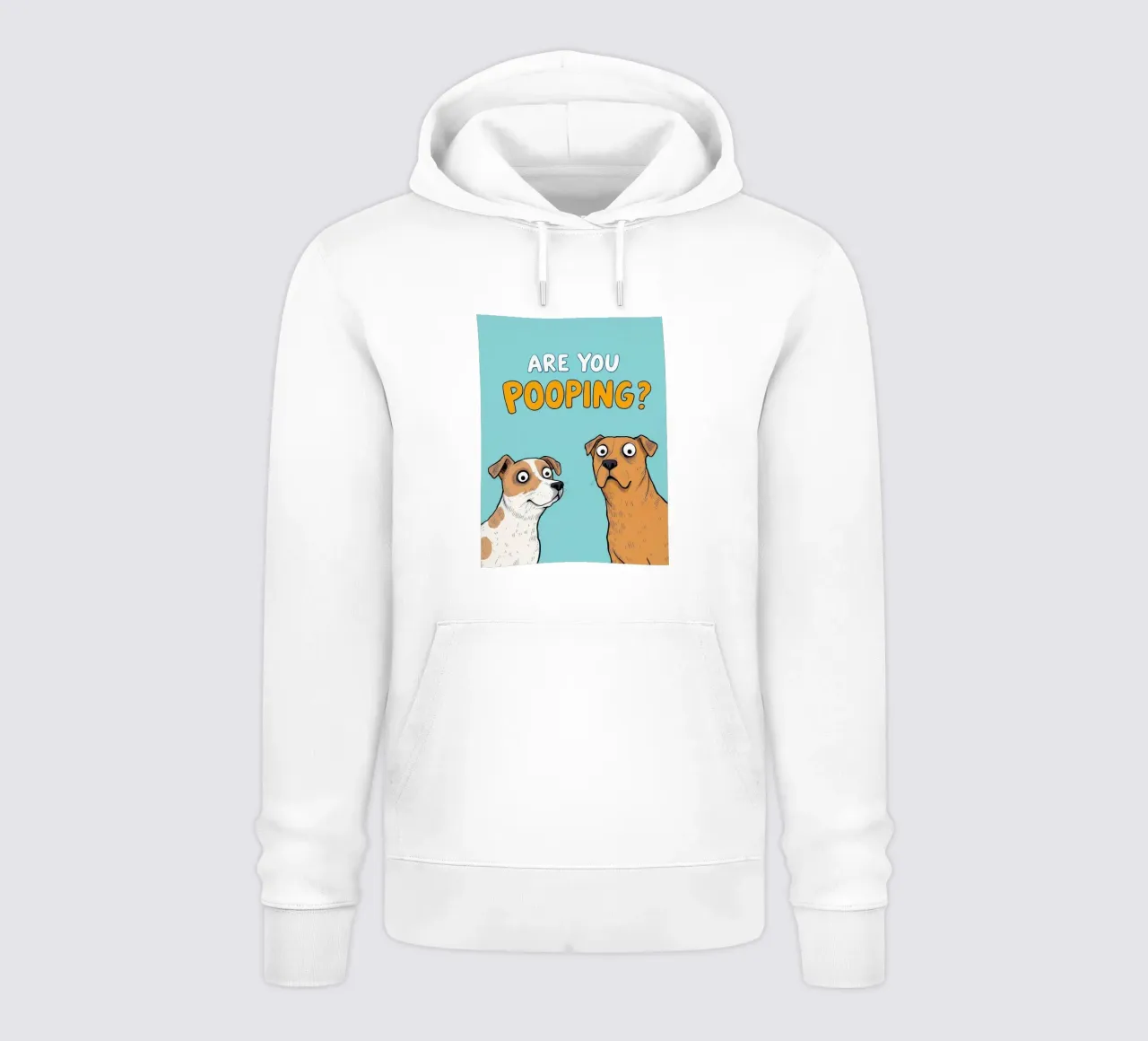 Perros graciosos haciendo caca Pregunta sudadera con capucha de JoyWalkerShop