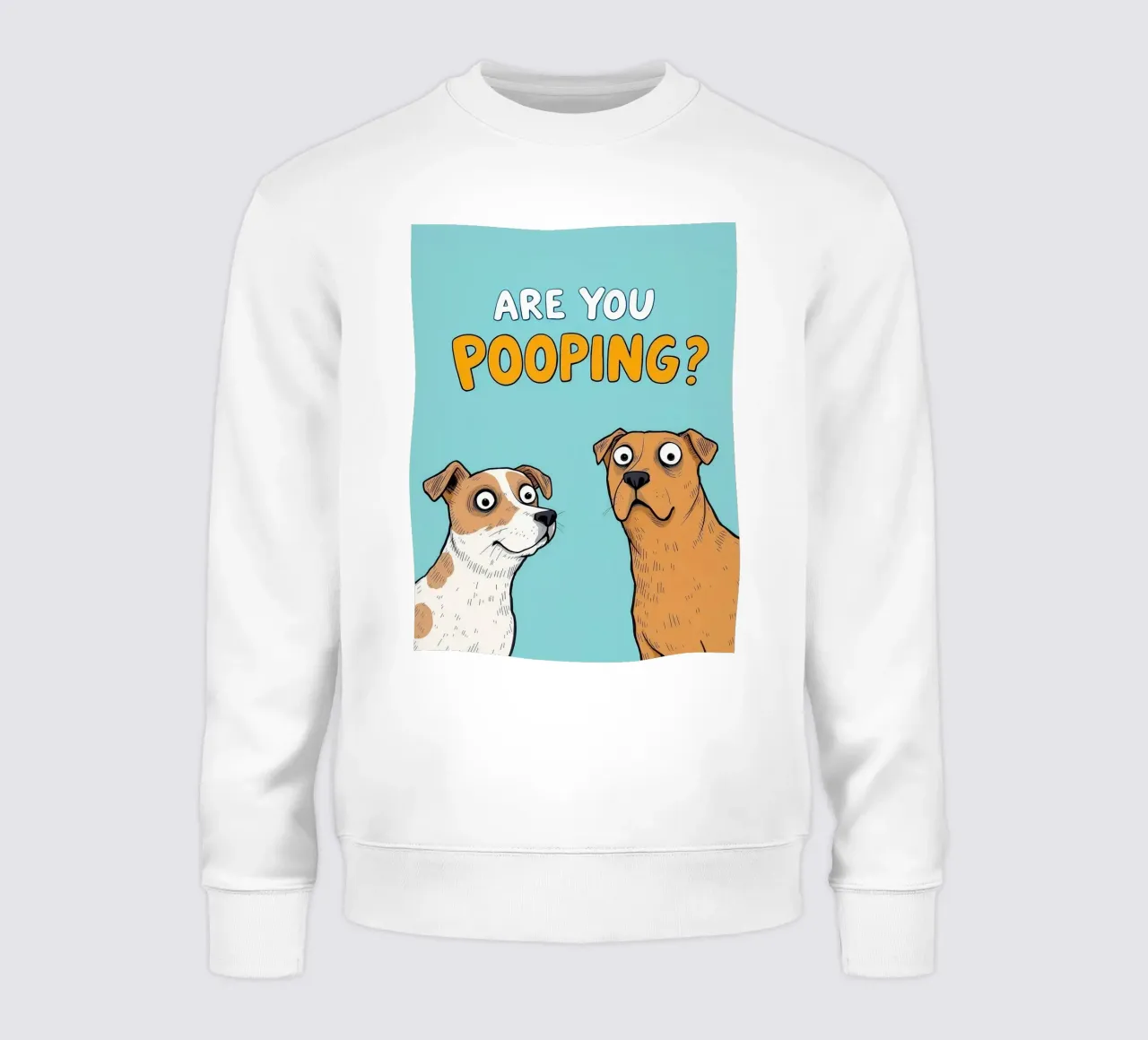 Perros graciosos haciendo caca Pregunta sudadera de JoyWalkerShop