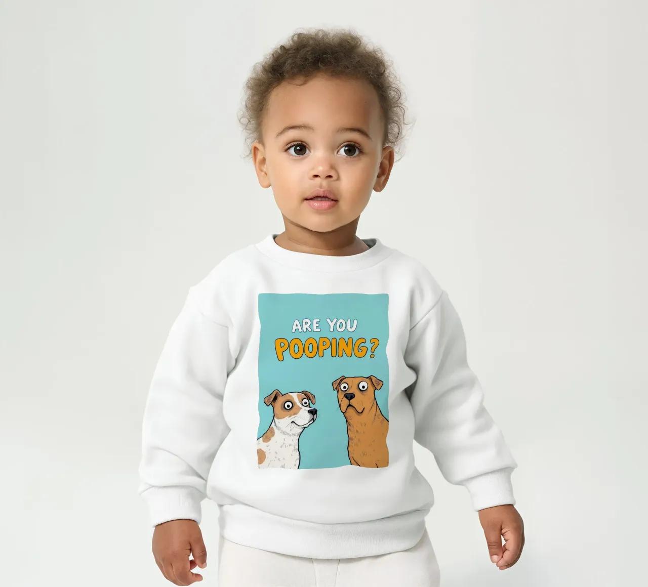 Perros graciosos haciendo caca Pregunta sudadera de bebé de JoyWalkerShop