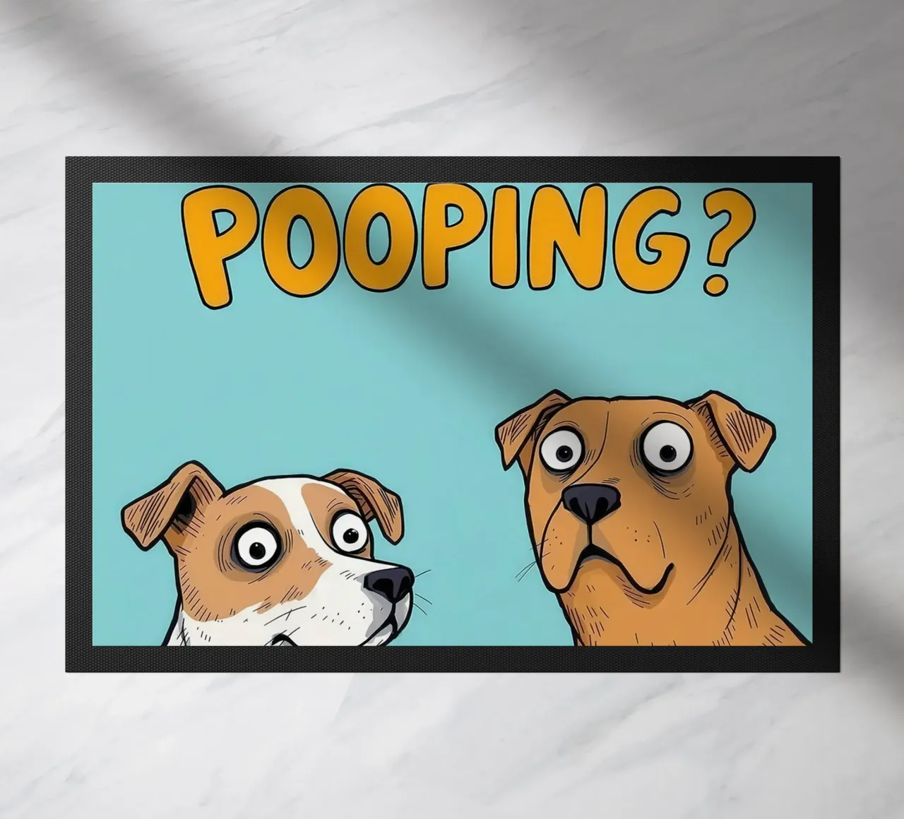 Perros graciosos haciendo caca Pregunta felpudo de JoyWalkerShop