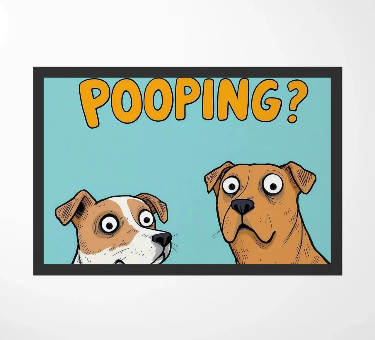 Perros graciosos haciendo caca Pregunta felpudo de JoyWalkerShop