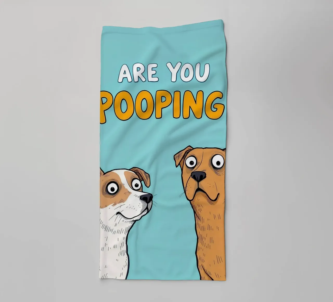 Perros graciosos haciendo caca Pregunta toalla de baño de JoyWalkerShop