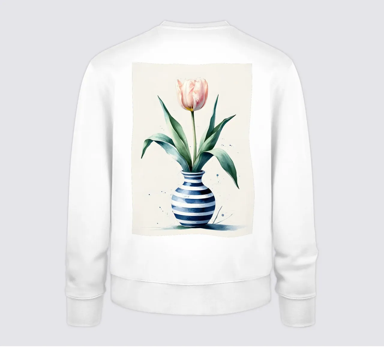 Peinture numérique minimaliste d'une tulipe dans un vase sweat de Bloom And Brush