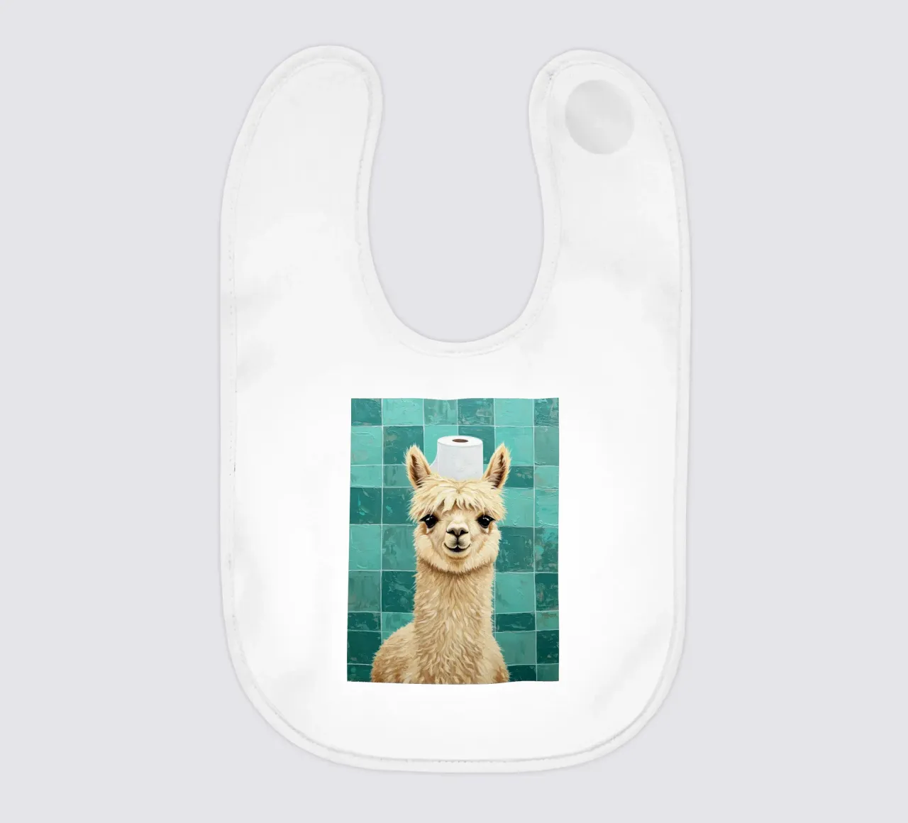 Lama con cappello di carta igienica dipinto bavaglino da JoyWalkerShop