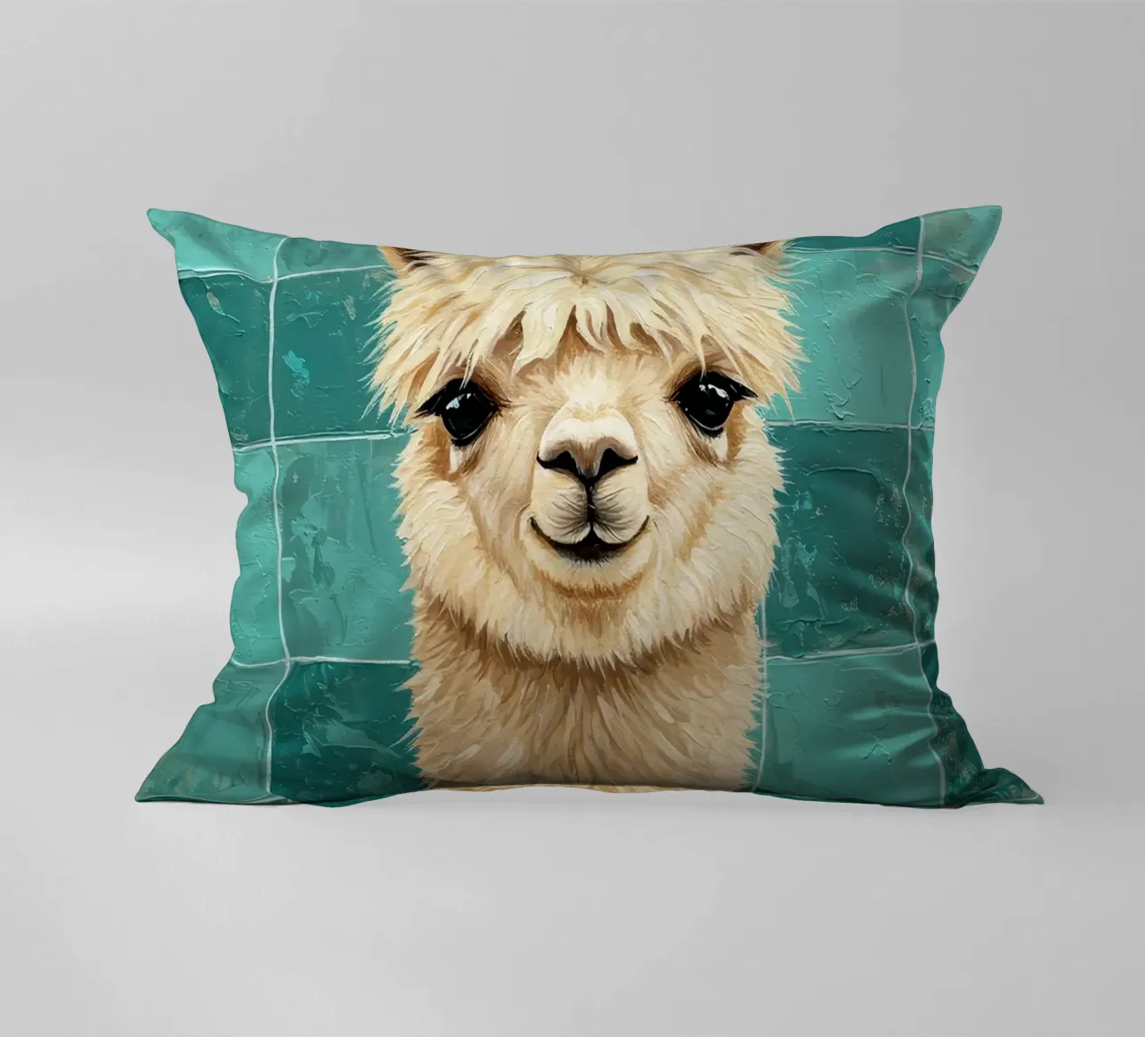 Lama con cappello di carta igienica dipinto cuscino da JoyWalkerShop