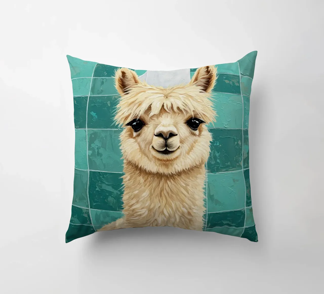 Lama con cappello di carta igienica dipinto cuscino da JoyWalkerShop