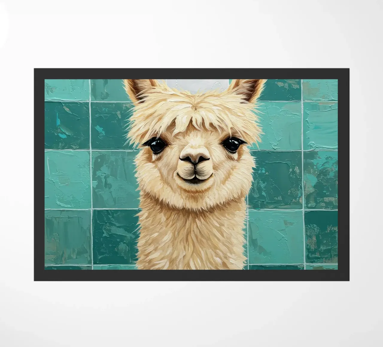 Lama con cappello di carta igienica dipinto zerbino da JoyWalkerShop