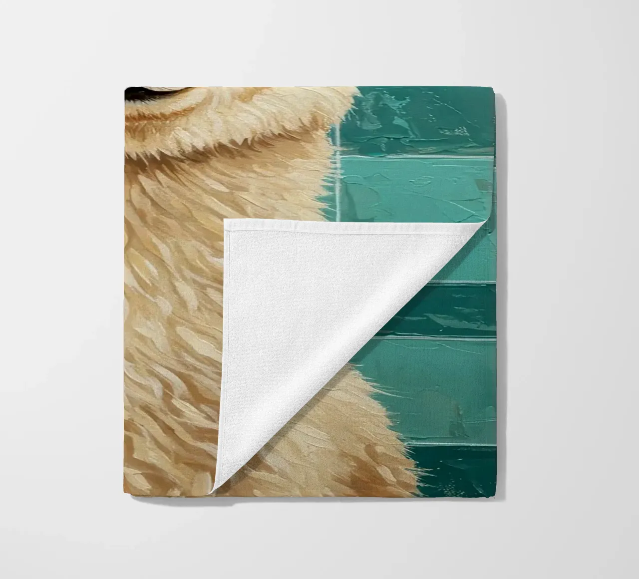 Lama con cappello di carta igienica dipinto telo mare da JoyWalkerShop