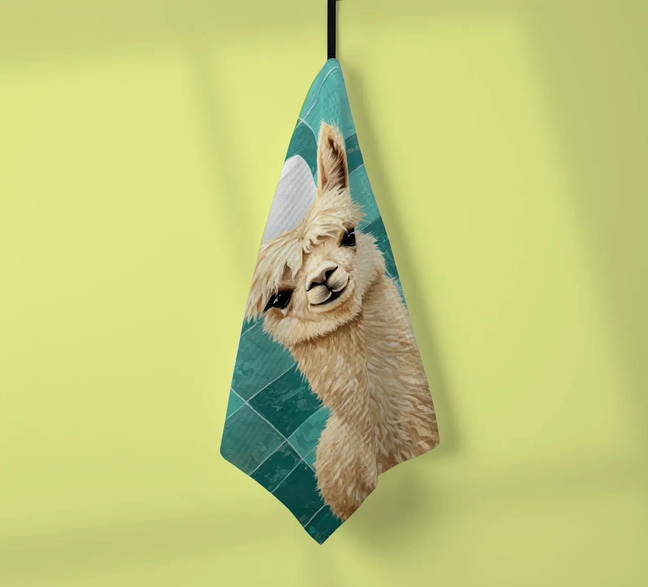 Lama con cappello di carta igienica dipinto canovaccio da cucina da JoyWalkerShop