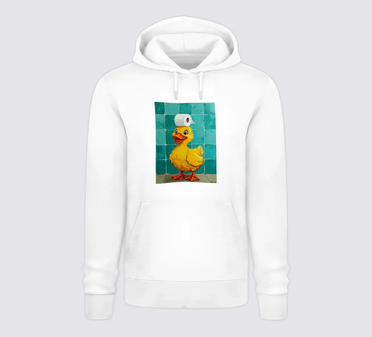 Anatra con carta igienica in testa felpa con cappuccio da JoyWalkerShop