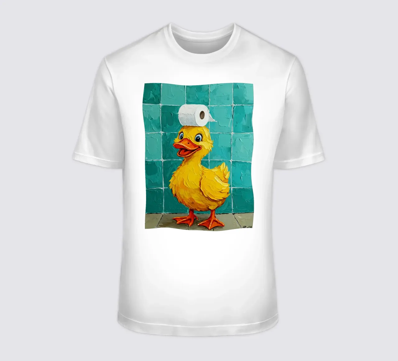 Anatra con carta igienica in testa t-shirt da JoyWalkerShop