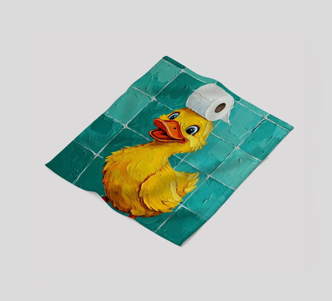 Anatra con carta igienica in testa coperta in pile da JoyWalkerShop