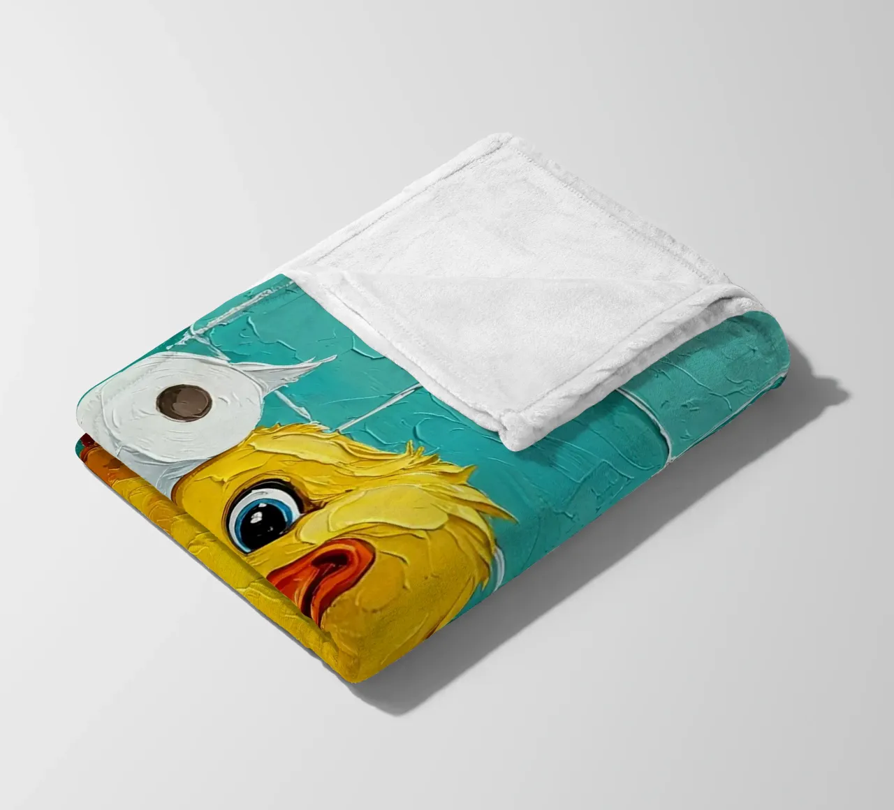 Anatra con carta igienica in testa coperta in pile da JoyWalkerShop