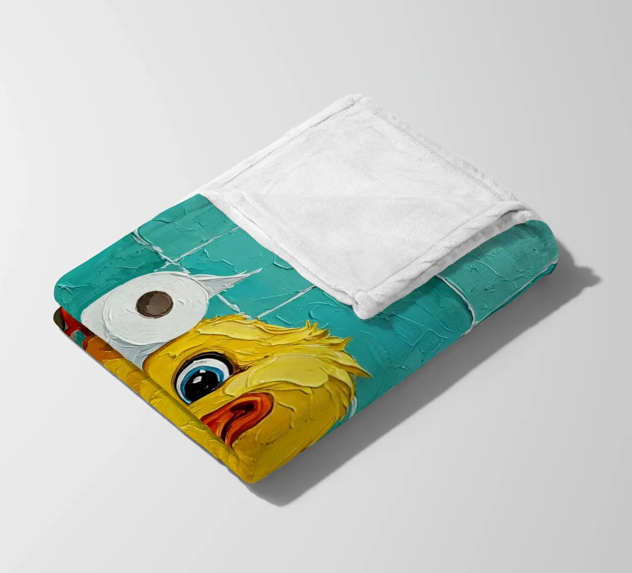 Anatra con carta igienica in testa coperta in pile da JoyWalkerShop