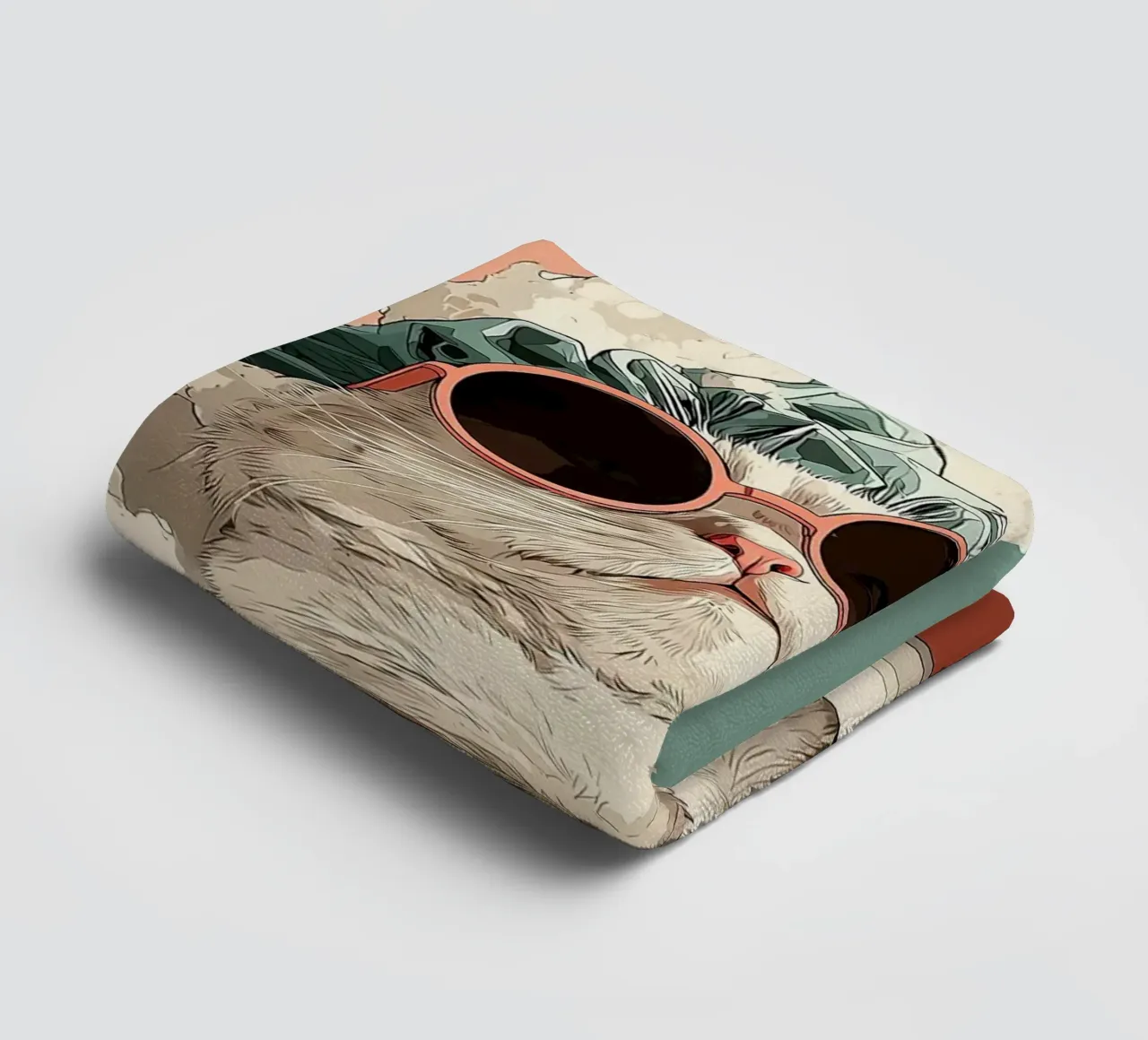 Bathtub Royalty – Retro Cat Relaxing in Style towel by JoyWalkerShop