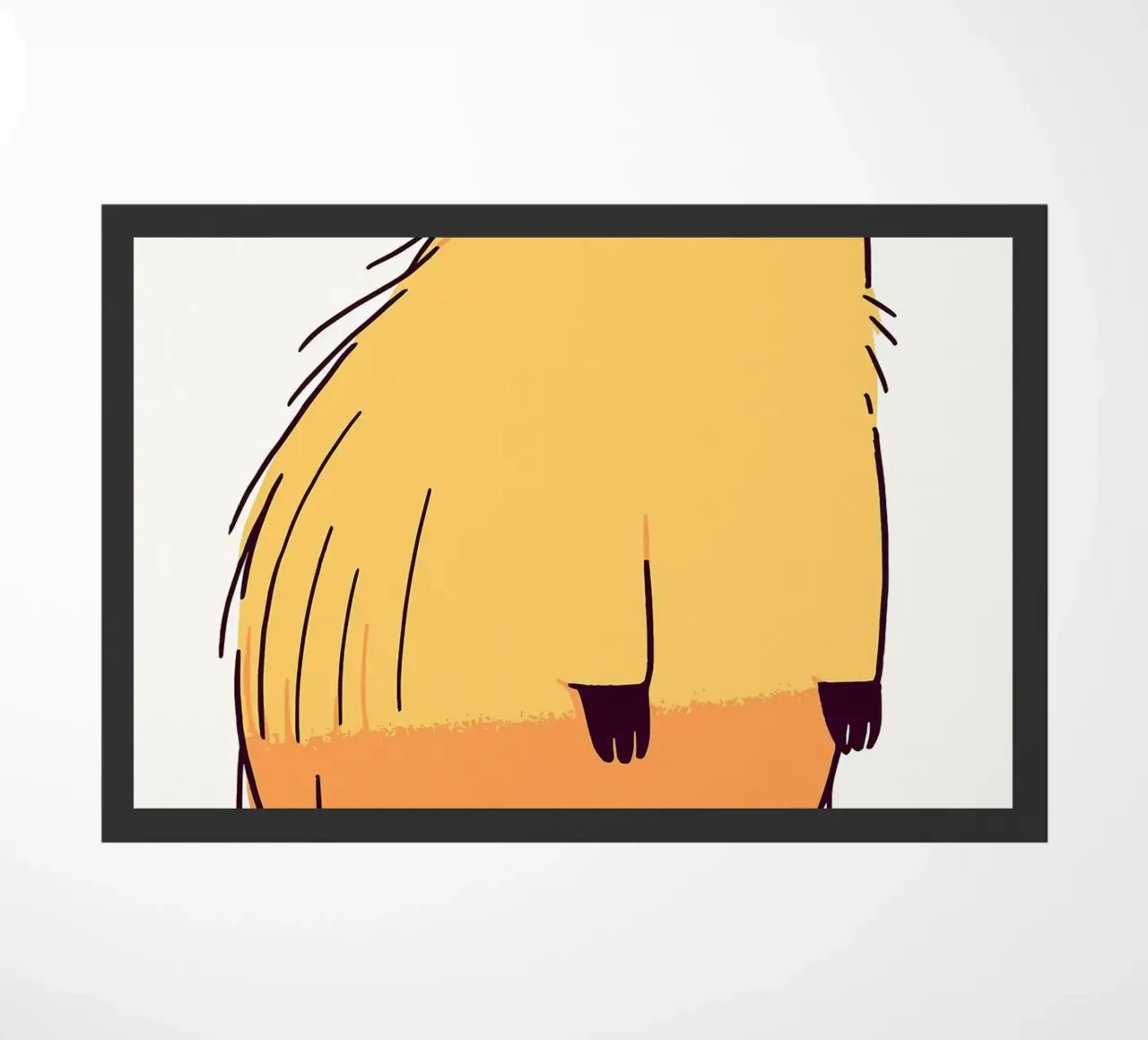 Illustrazione di un simpatico capibara zerbino da JoyWalkerShop