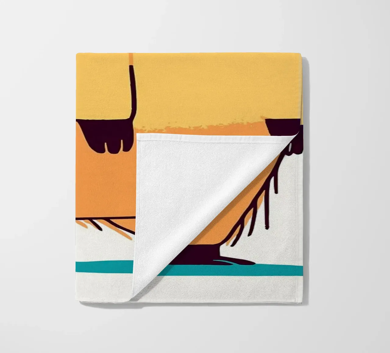 Illustrazione di un simpatico capibara telo mare da JoyWalkerShop