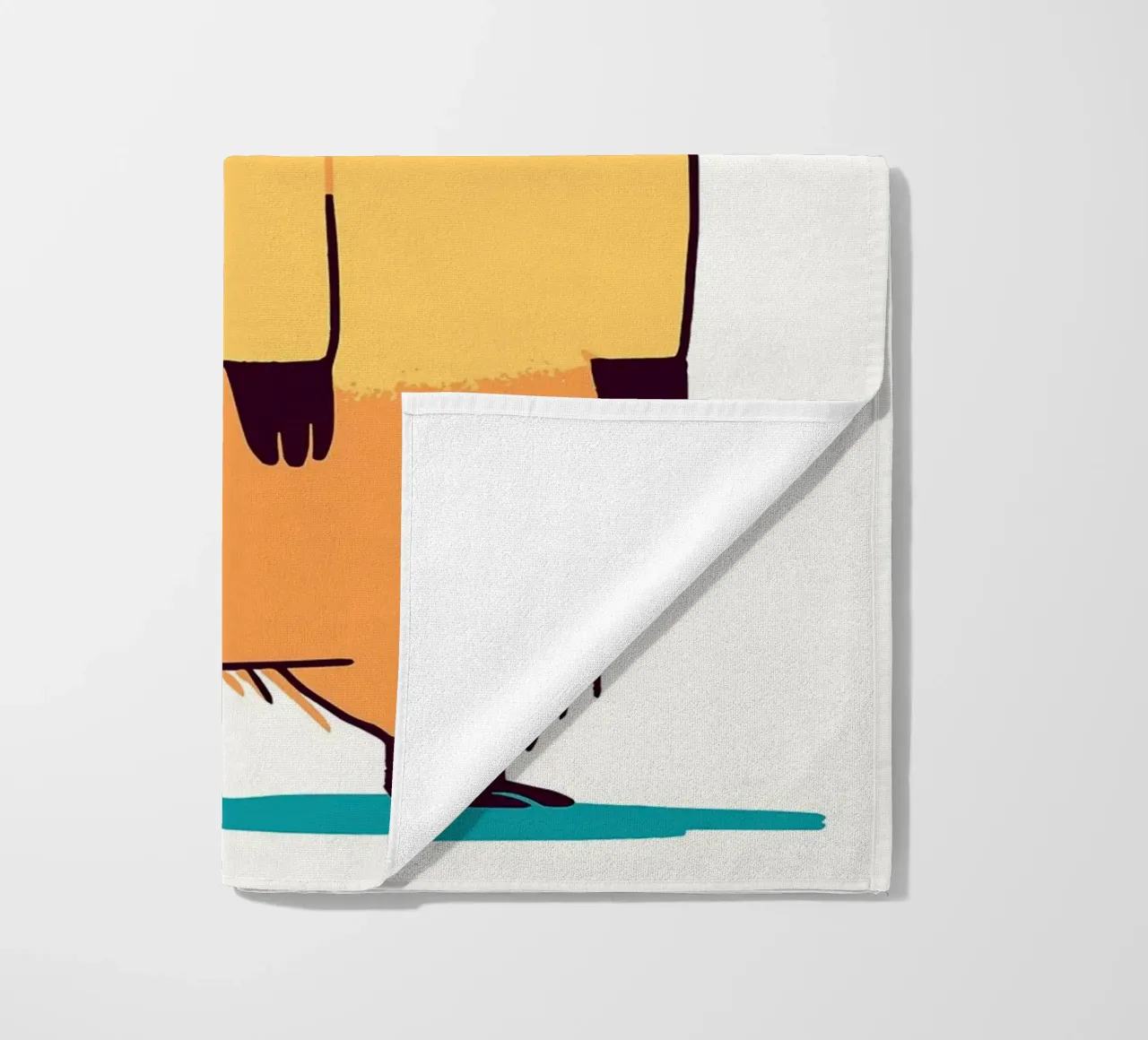 Illustrazione di un simpatico capibara telo mare da JoyWalkerShop