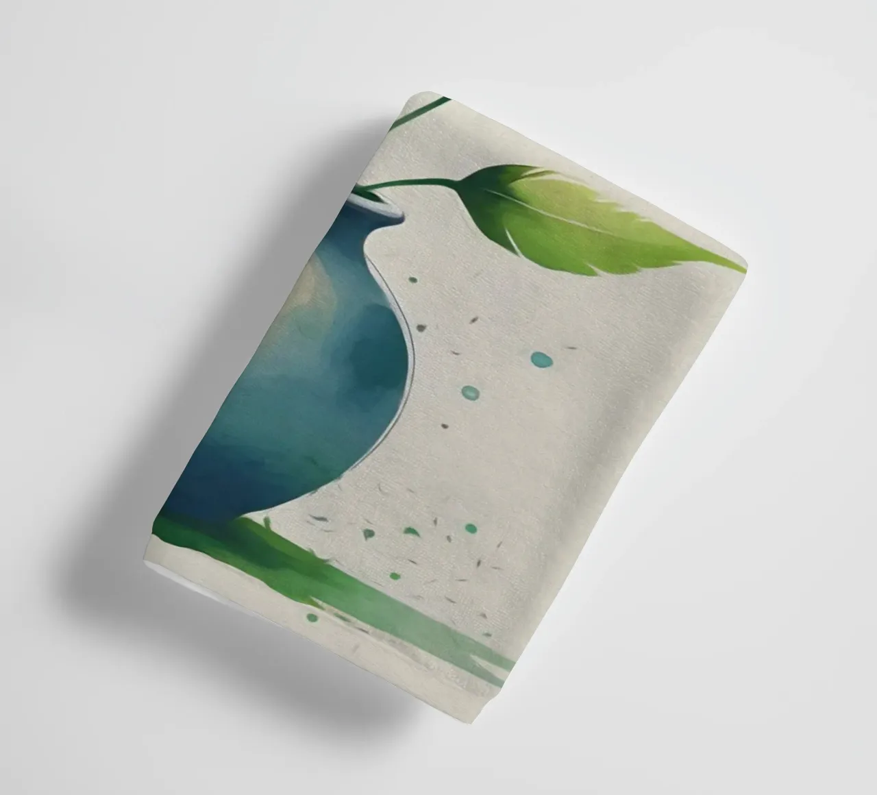 Pittura digitale minimalista di fiore di margherita in un vaso asciugamano da bagno da Bloom And Brush