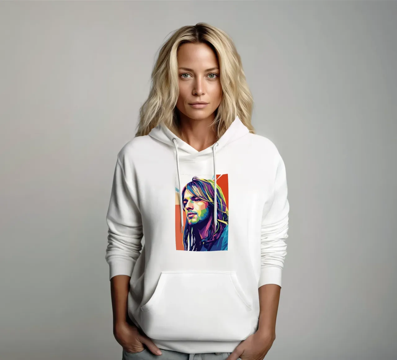 David Gilmour pop art colorata felpa con cappuccio da Hantamrata