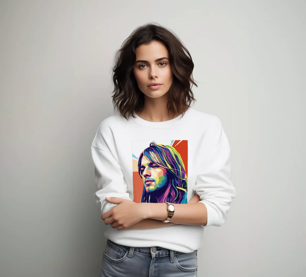 David Gilmour pop art colorata felpa da Hantamrata