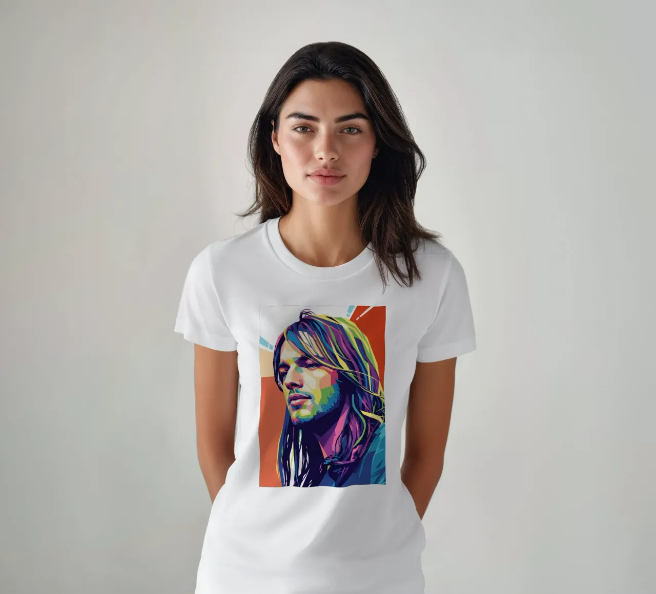 David Gilmour pop art colorata t-shirt da Hantamrata