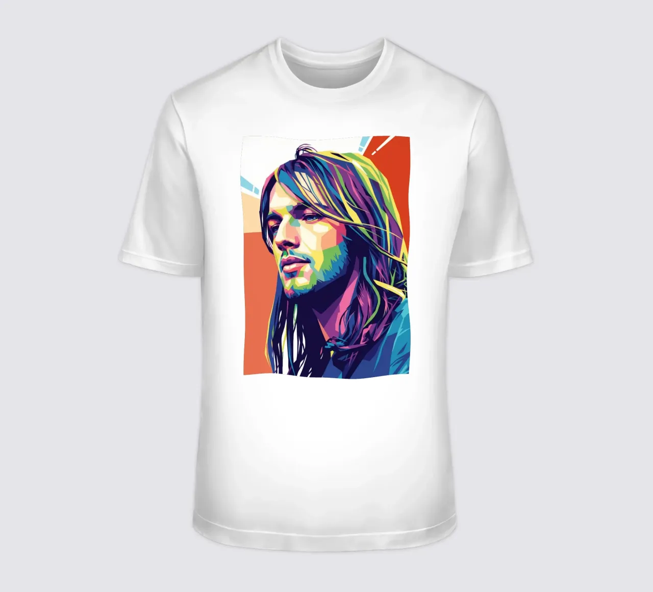 David Gilmour pop art colorata t-shirt da Hantamrata