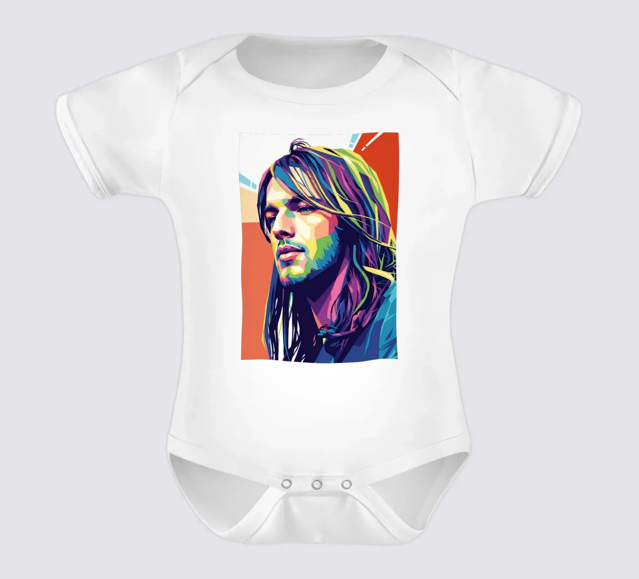 David Gilmour pop art colorata body neonato maniche corte da Hantamrata
