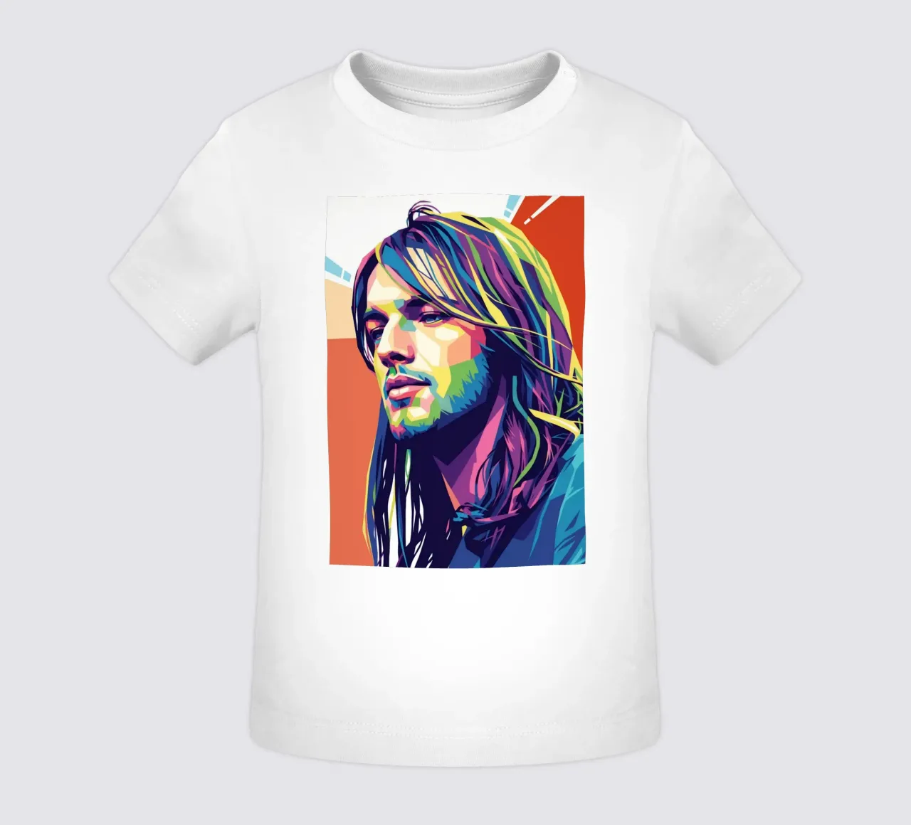 David Gilmour pop art colorata maglietta neonato da Hantamrata