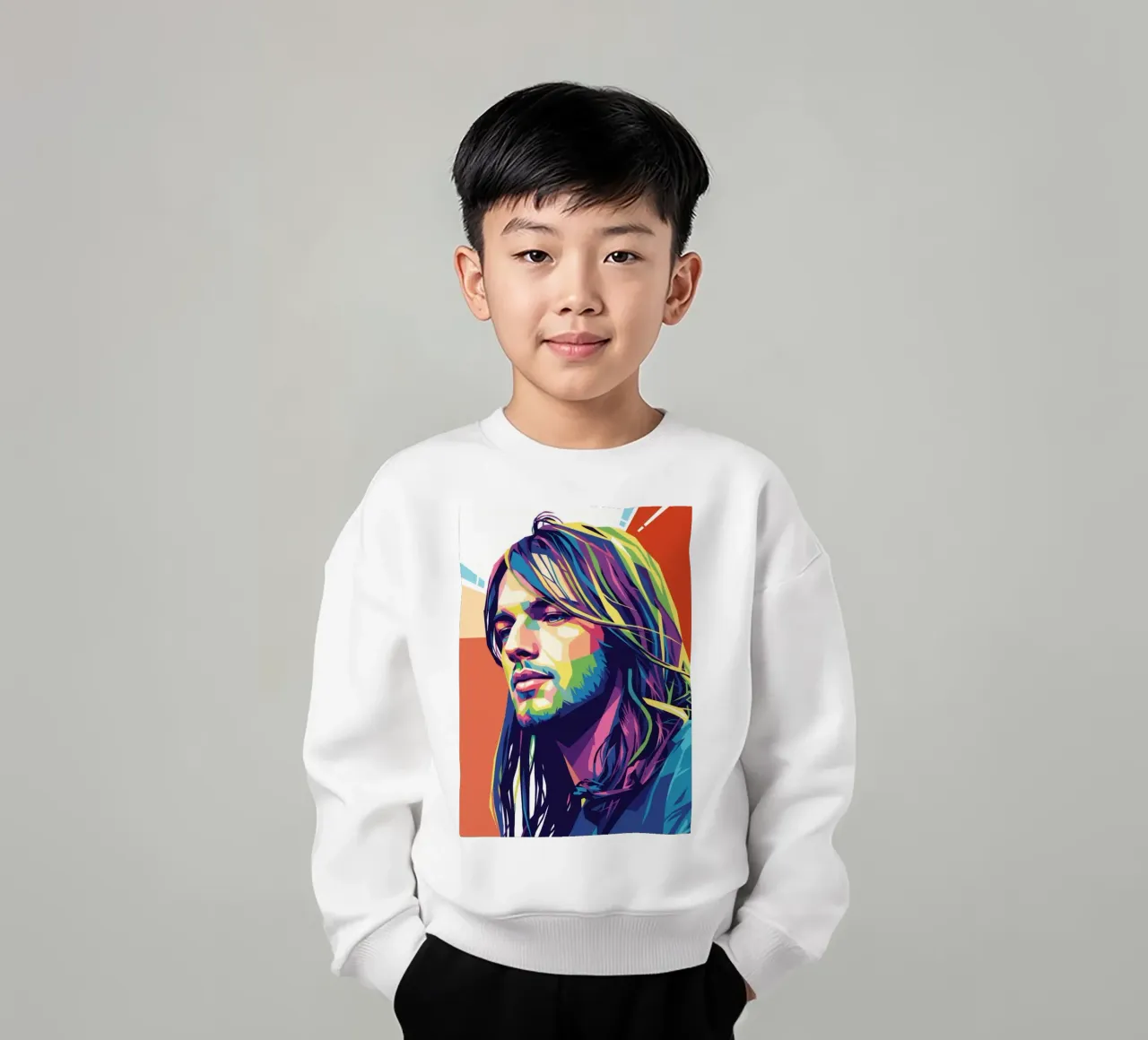David Gilmour pop art colorata felpa bambino da Hantamrata