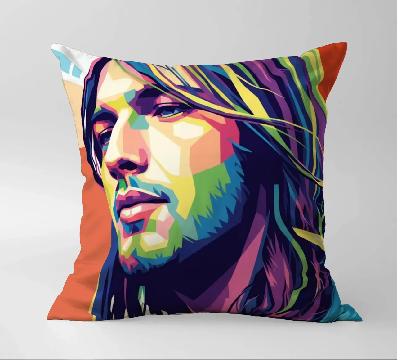 David Gilmour pop art colorata cuscino da Hantamrata