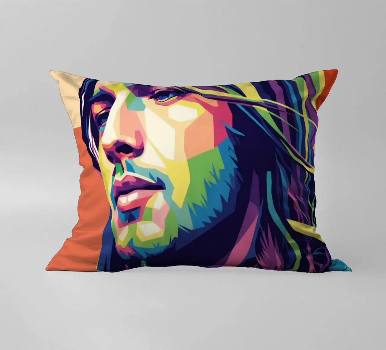 David Gilmour pop art colorata cuscino da Hantamrata