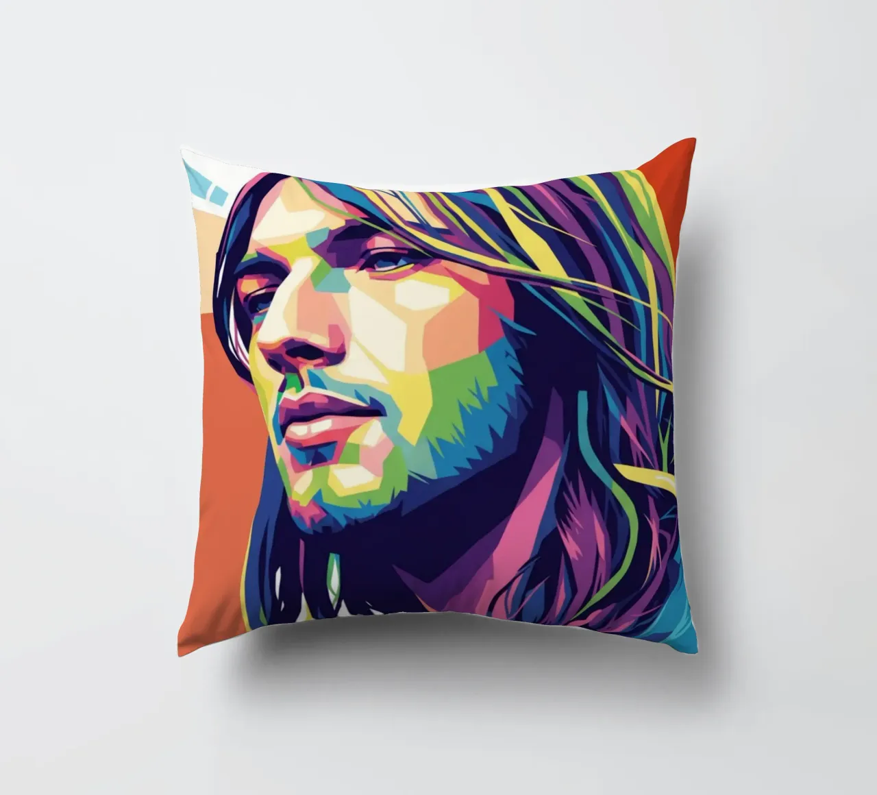 David Gilmour pop art colorata cuscino da Hantamrata