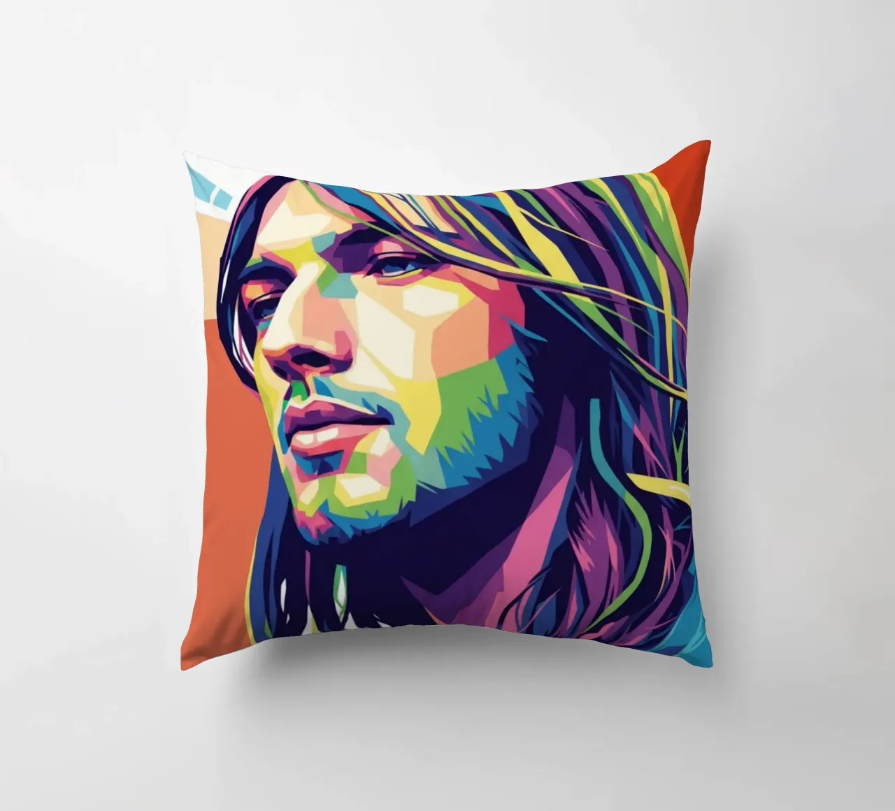 David Gilmour pop art colorata cuscino da Hantamrata