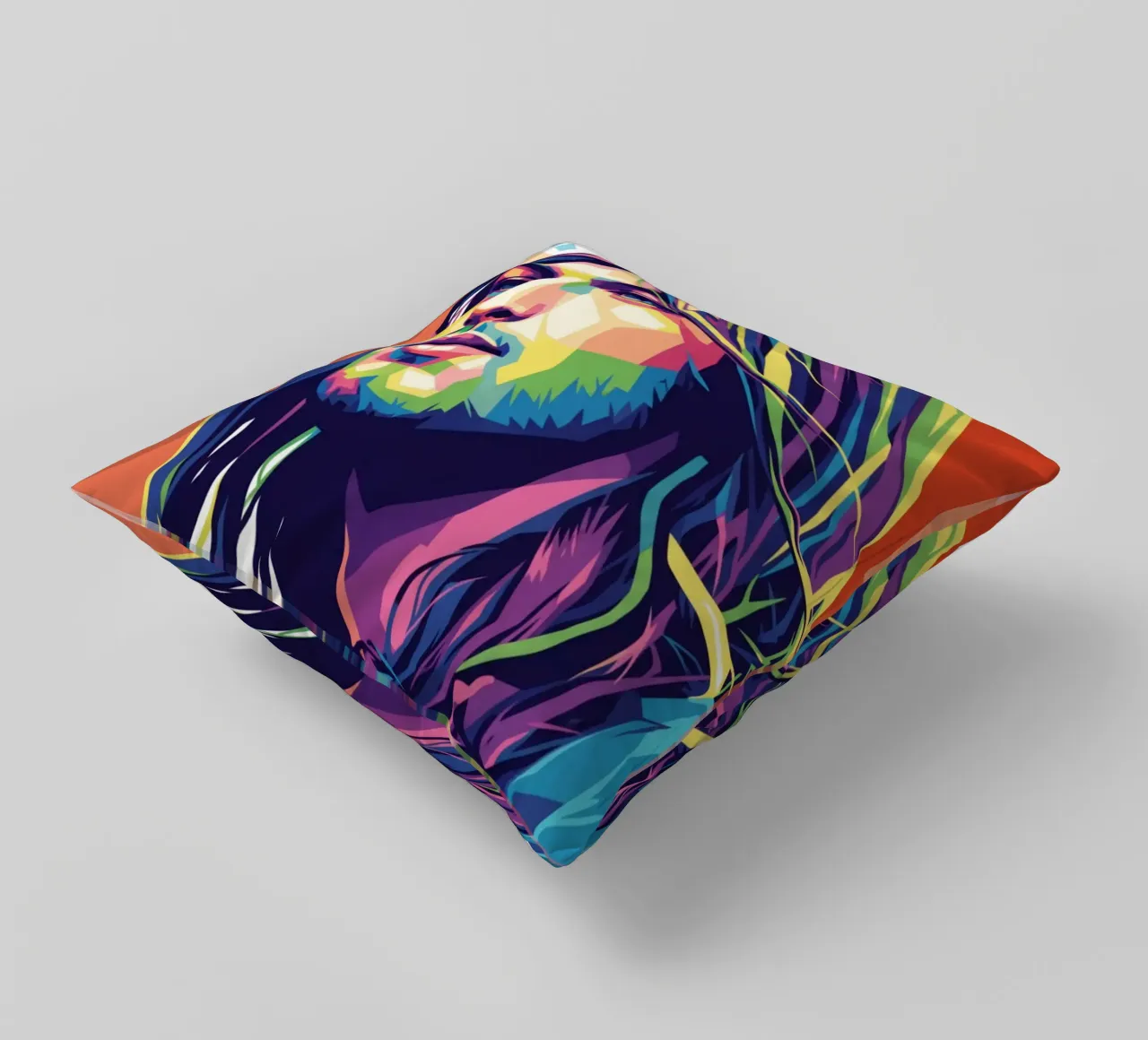 David Gilmour pop art colorata cuscino da Hantamrata