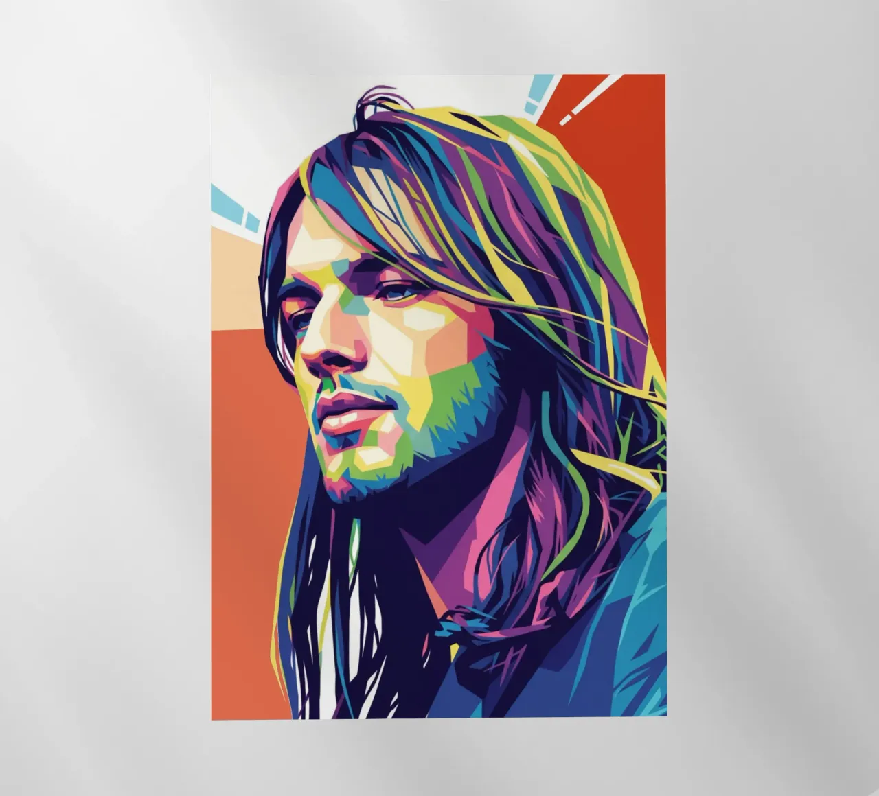 David Gilmour pop art colorata pellicola backlit da Hantamrata