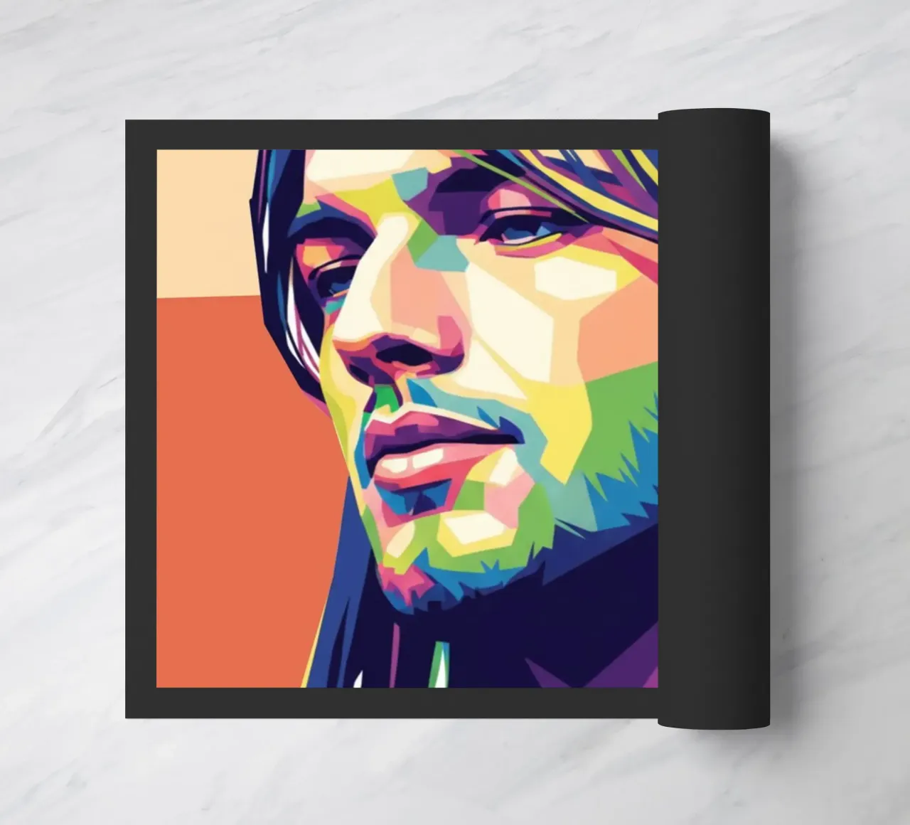 David Gilmour pop art colorata zerbino da Hantamrata
