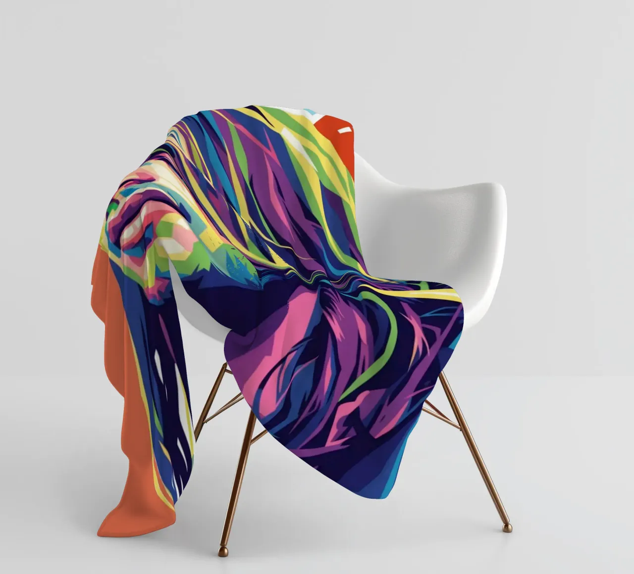 David Gilmour pop art colorata coperta in pile da Hantamrata