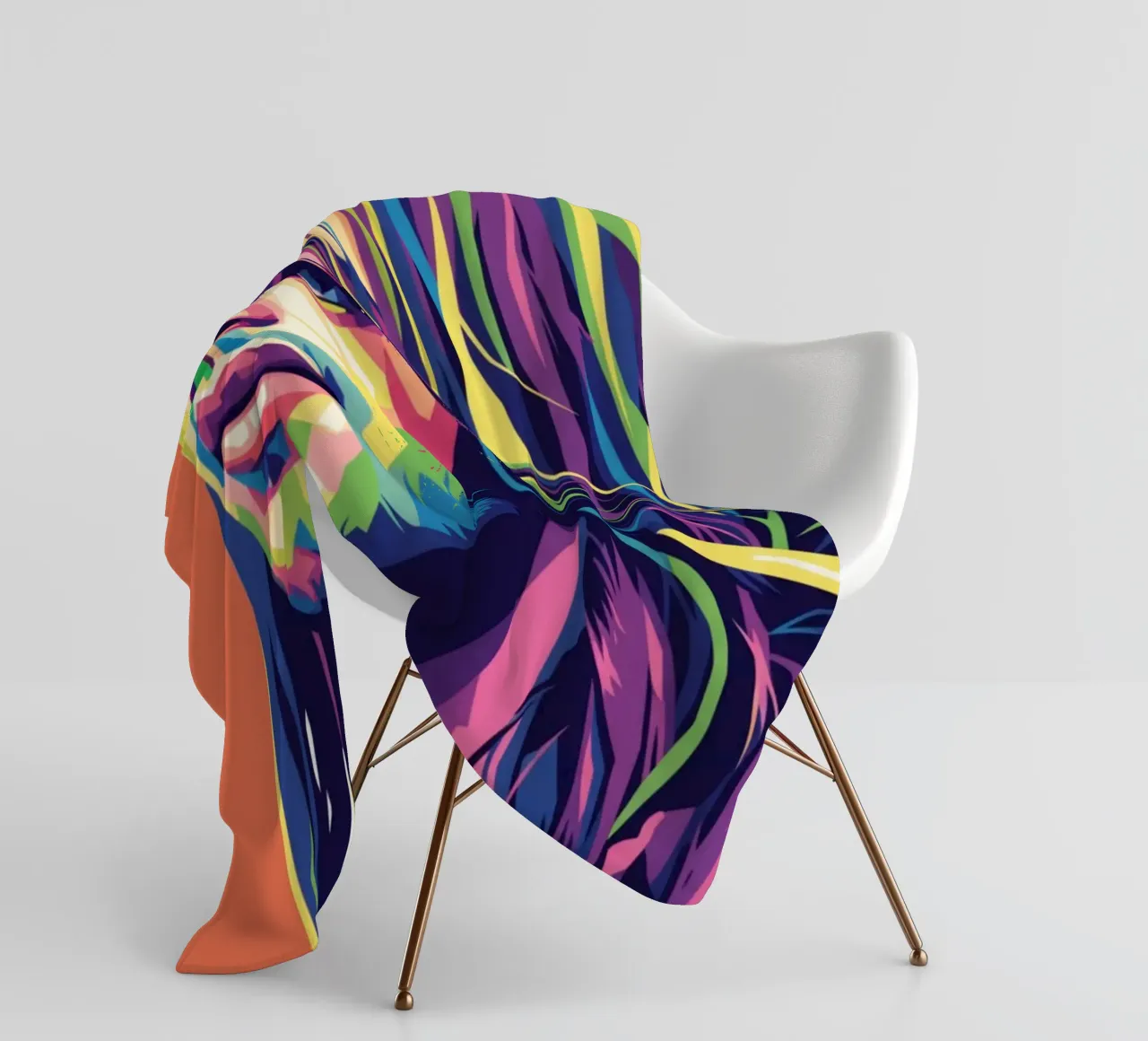 David Gilmour pop art colorata coperta in pile da Hantamrata