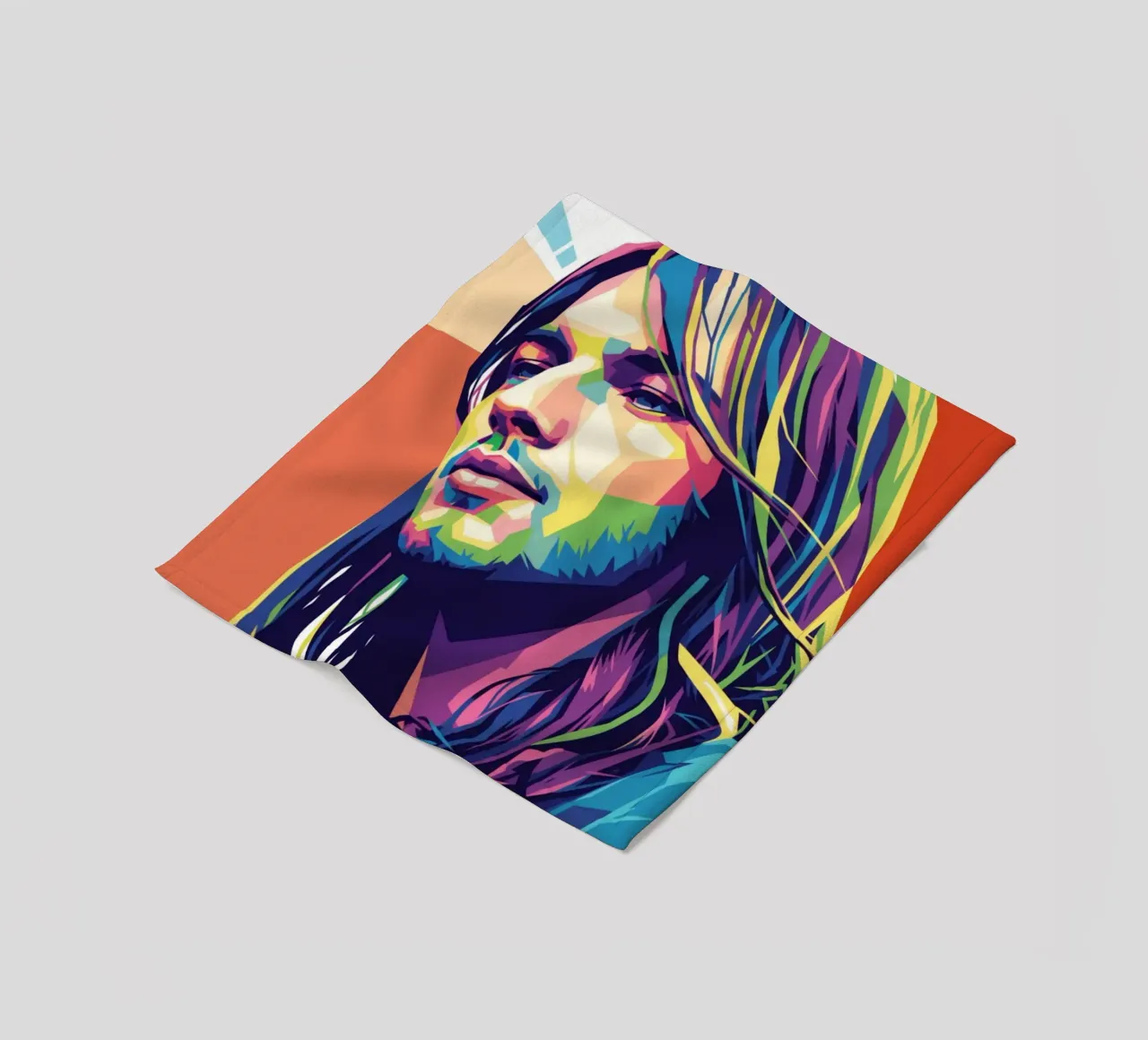 David Gilmour pop art colorata coperta in pile da Hantamrata