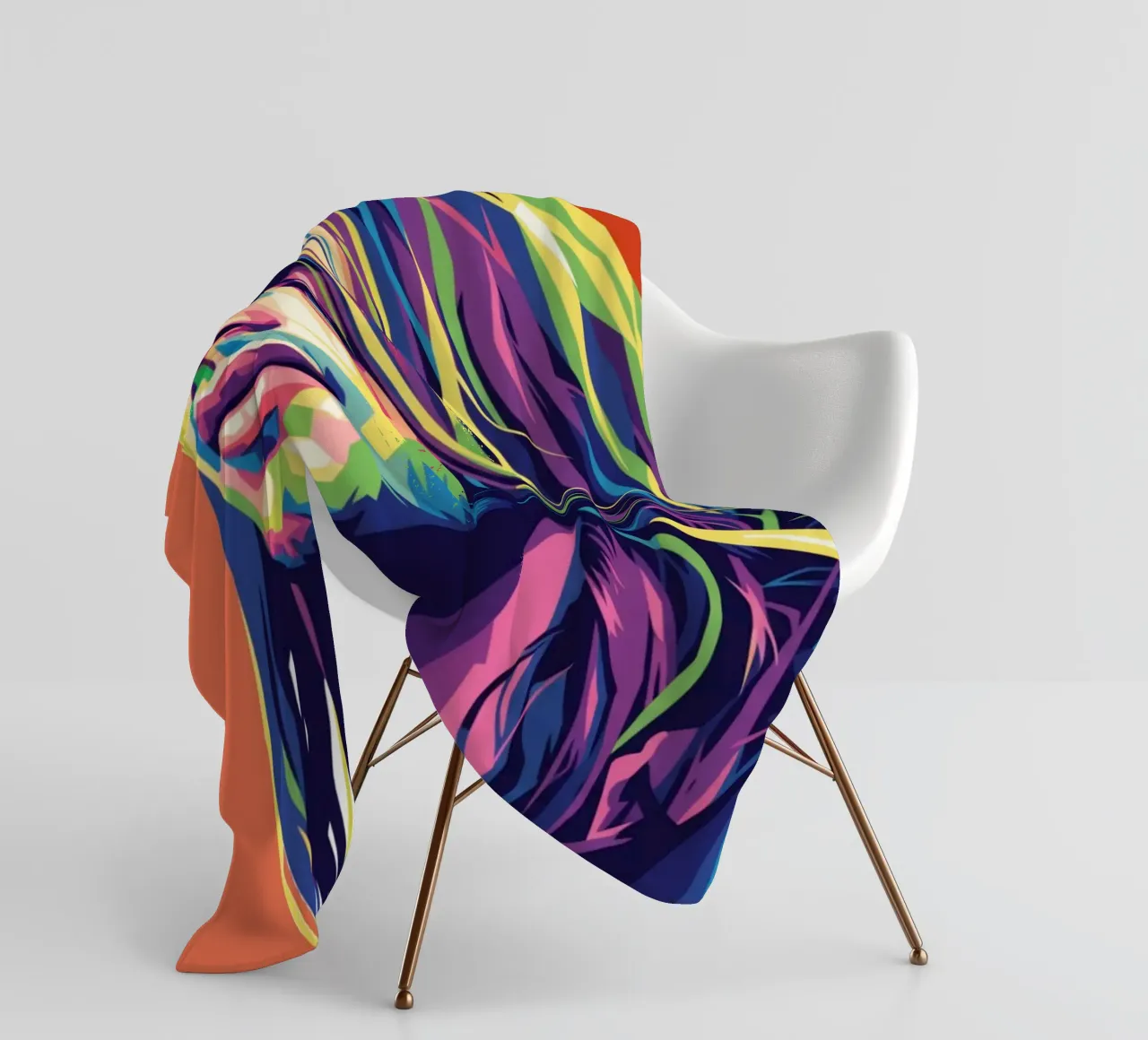 David Gilmour pop art colorata coperta in pile da Hantamrata
