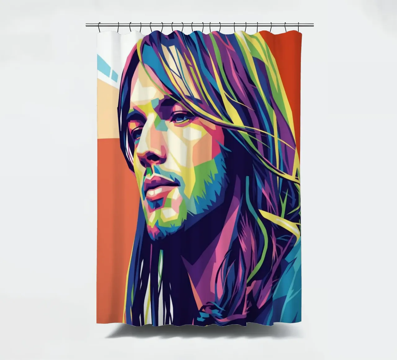 David Gilmour pop art colorata tenda da doccia da Hantamrata
