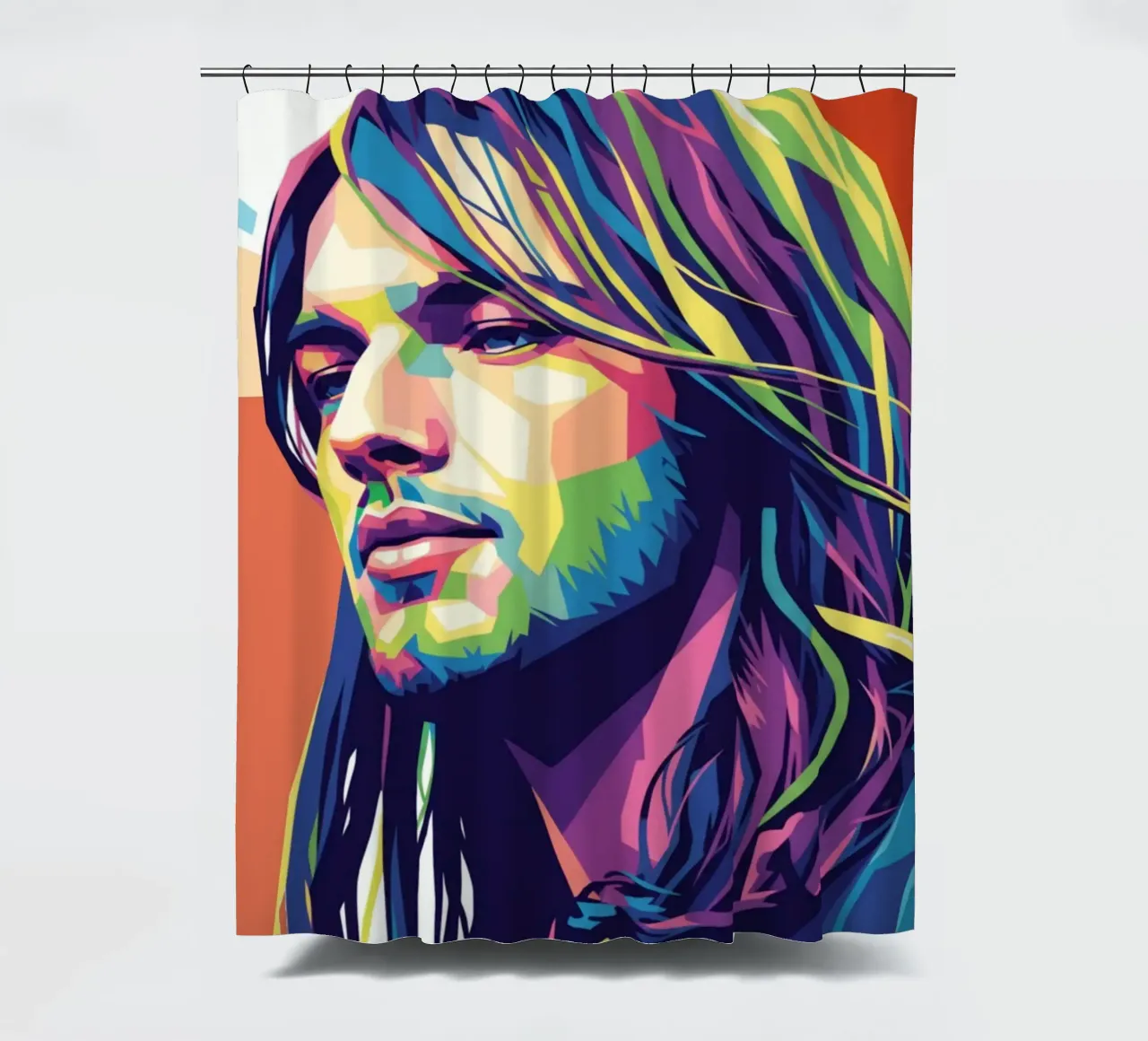 David Gilmour pop art colorata tenda da doccia da Hantamrata