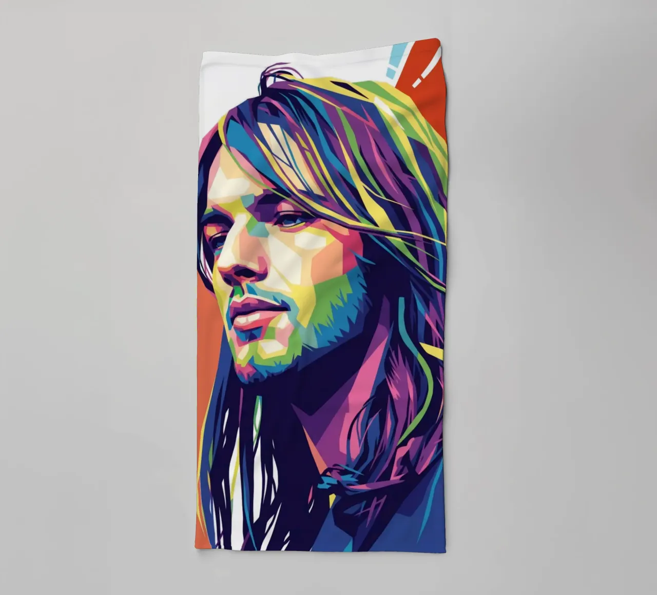 David Gilmour pop art colorata asciugamano da bagno da Hantamrata