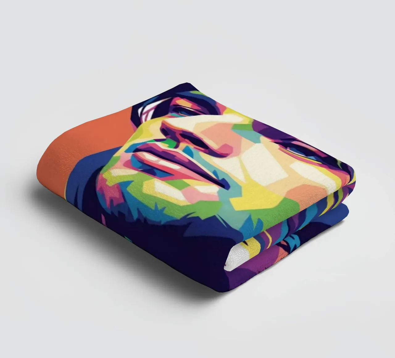 David Gilmour pop art colorata asciugamano da bagno da Hantamrata
