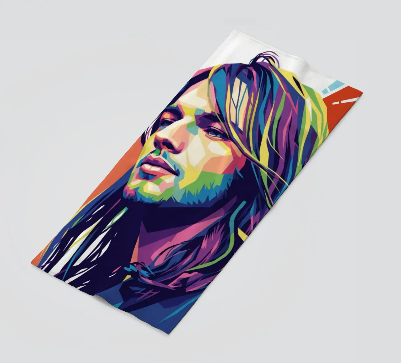 David Gilmour pop art colorata telo mare da Hantamrata