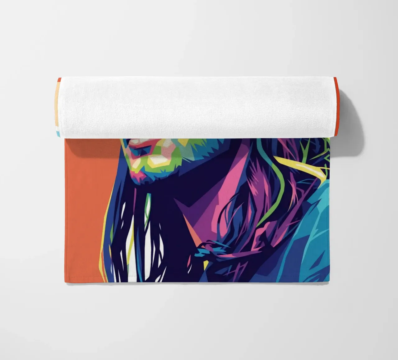 David Gilmour pop art colorata telo mare da Hantamrata