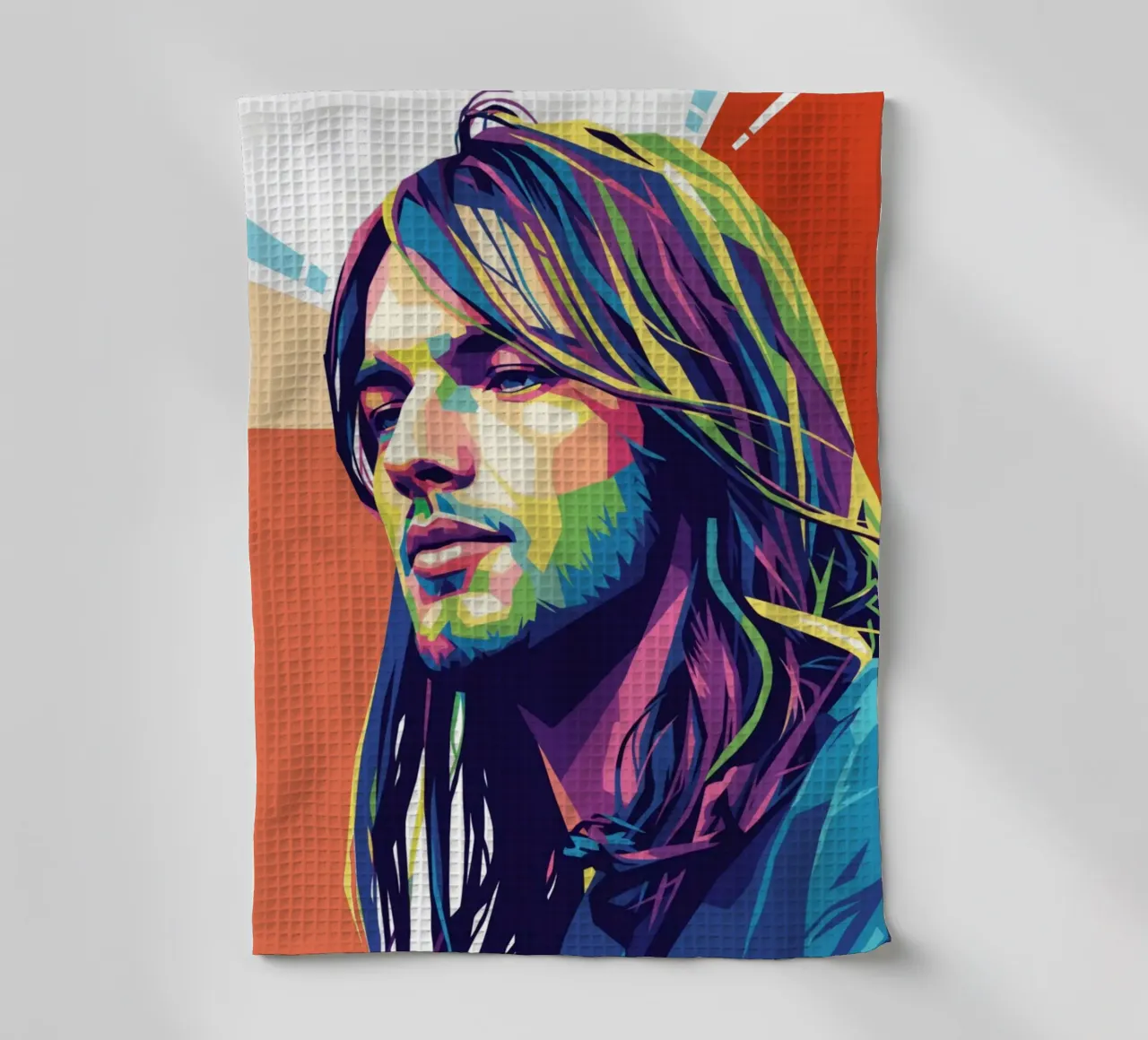 David Gilmour pop art coloré torchon de Hantamrata