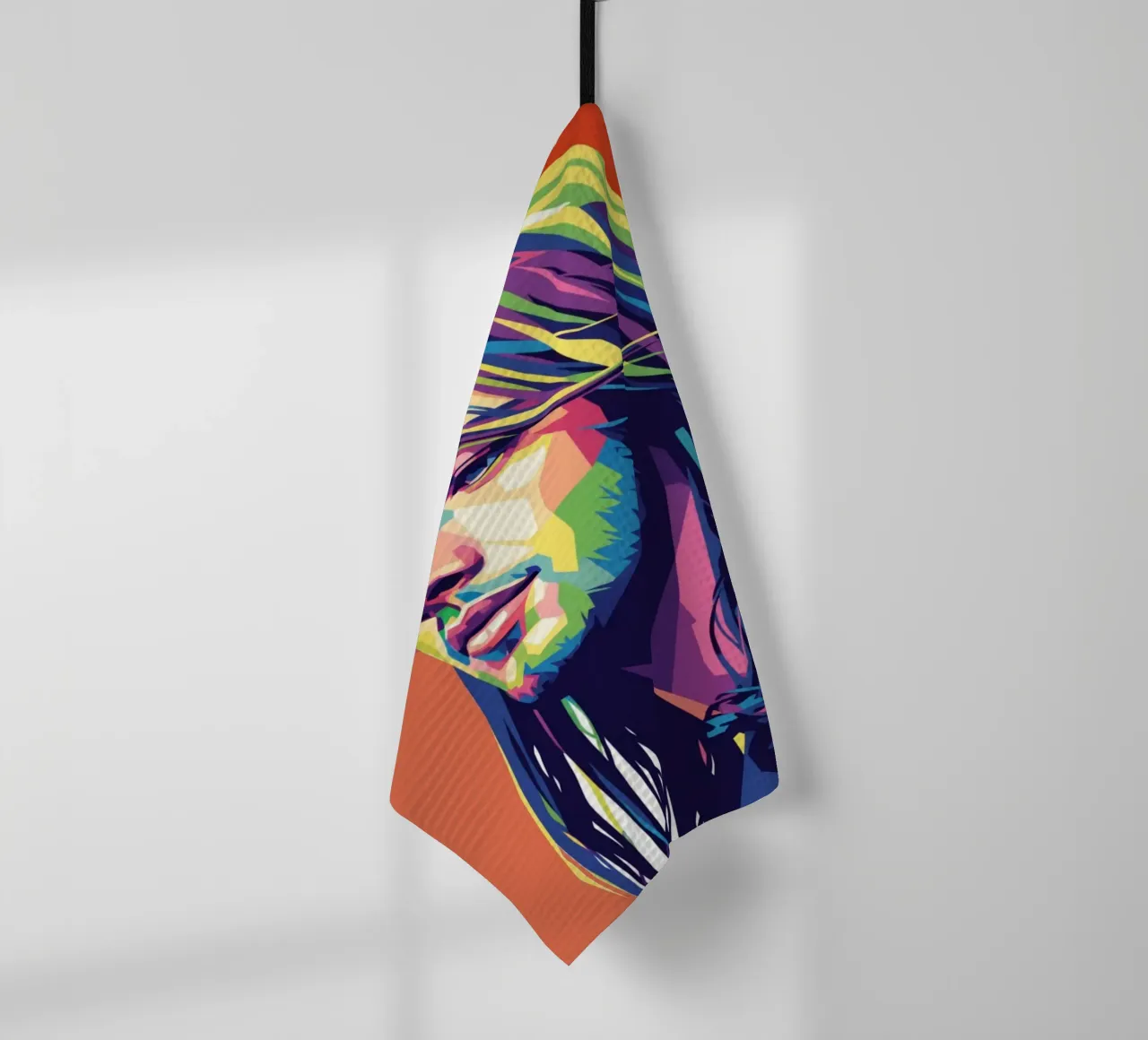 David Gilmour pop art coloré torchon de Hantamrata