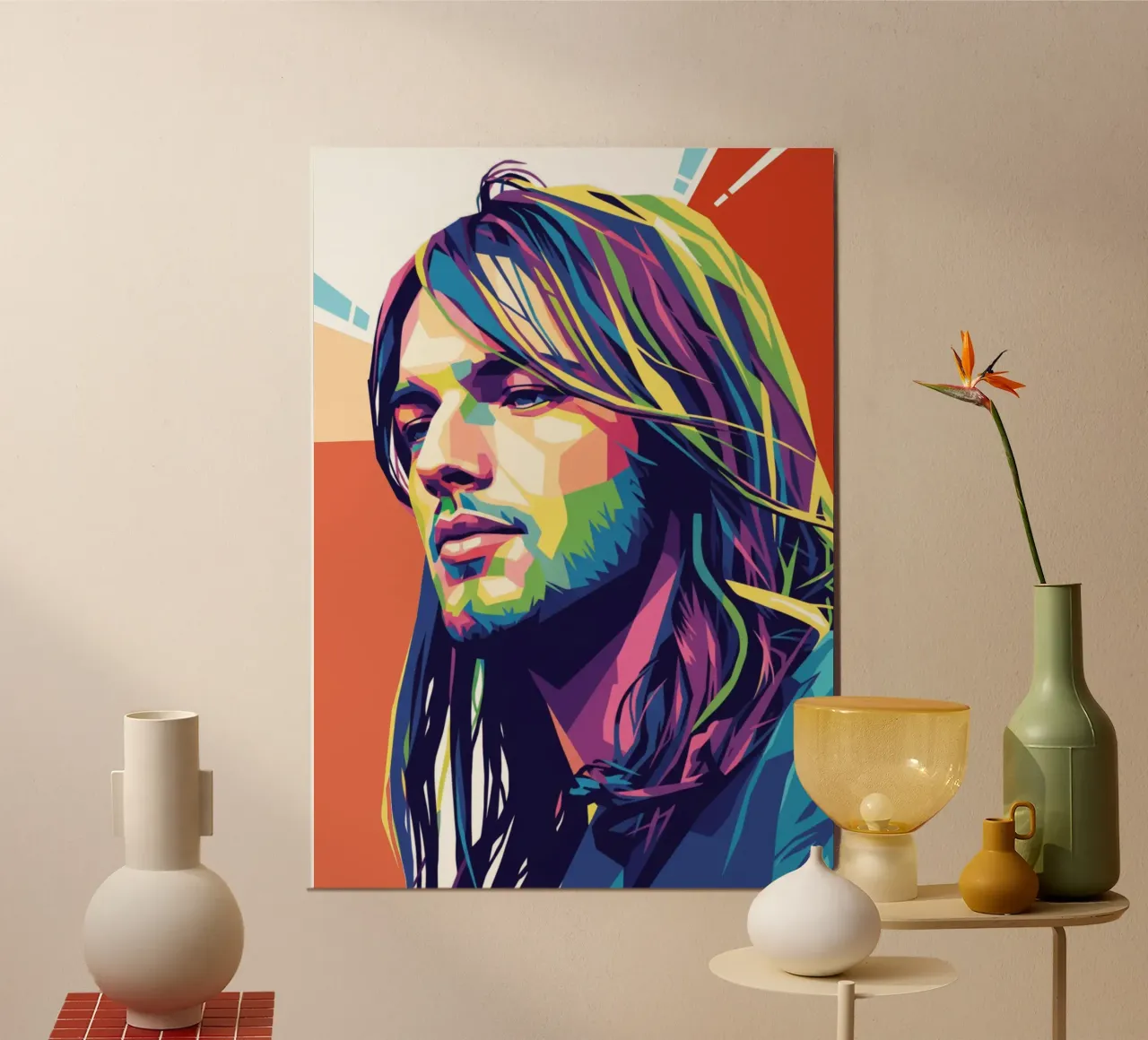 David Gilmour pop art colorata carta hahnemühle da Hantamrata
